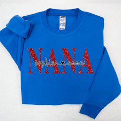 Lofaris Glitter Coating Merry Christmas Nana And Kids LTP01