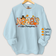 Lofaris Nana little pumpkins autumn And Grandkids Sweatshirt