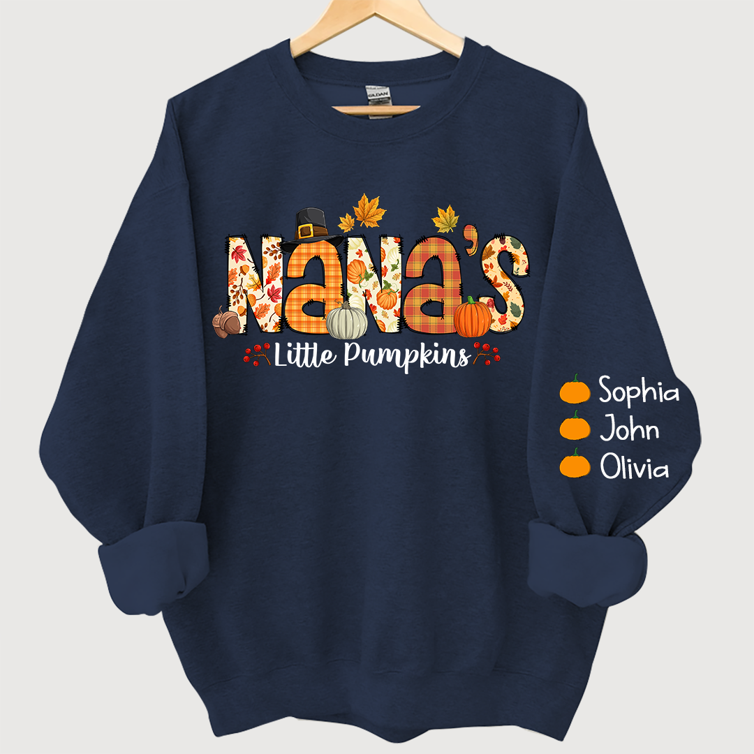 Lofaris Nana little pumpkins autumn And Grandkids Sweatshirt