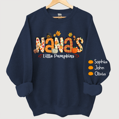 Lofaris Nana little pumpkins autumn And Grandkids Sweatshirt