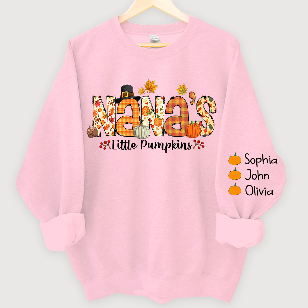 Lofaris Nana little pumpkins autumn And Grandkids Sweatshirt
