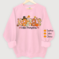 Lofaris Nana little pumpkins autumn And Grandkids Sweatshirt