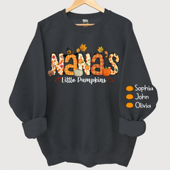 Lofaris Nana little pumpkins autumn And Grandkids Sweatshirt