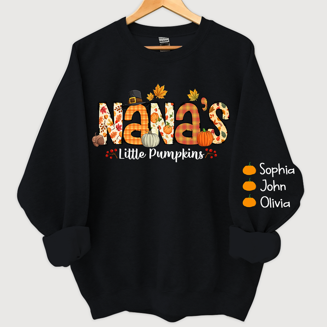 Lofaris Nana little pumpkins autumn And Grandkids Sweatshirt