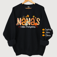 Lofaris Nana little pumpkins autumn And Grandkids Sweatshirt