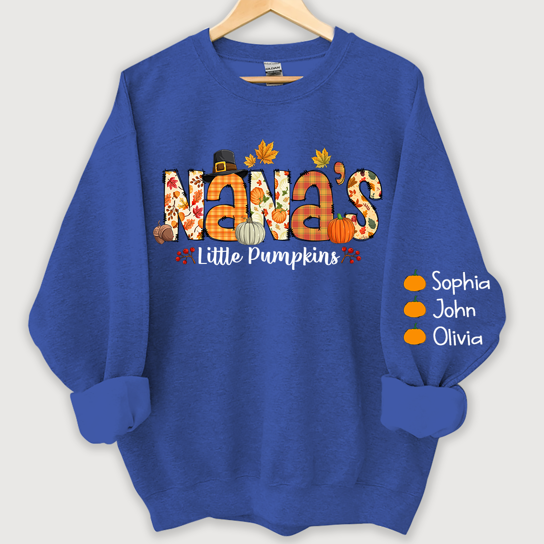 Lofaris Nana little pumpkins autumn And Grandkids Sweatshirt