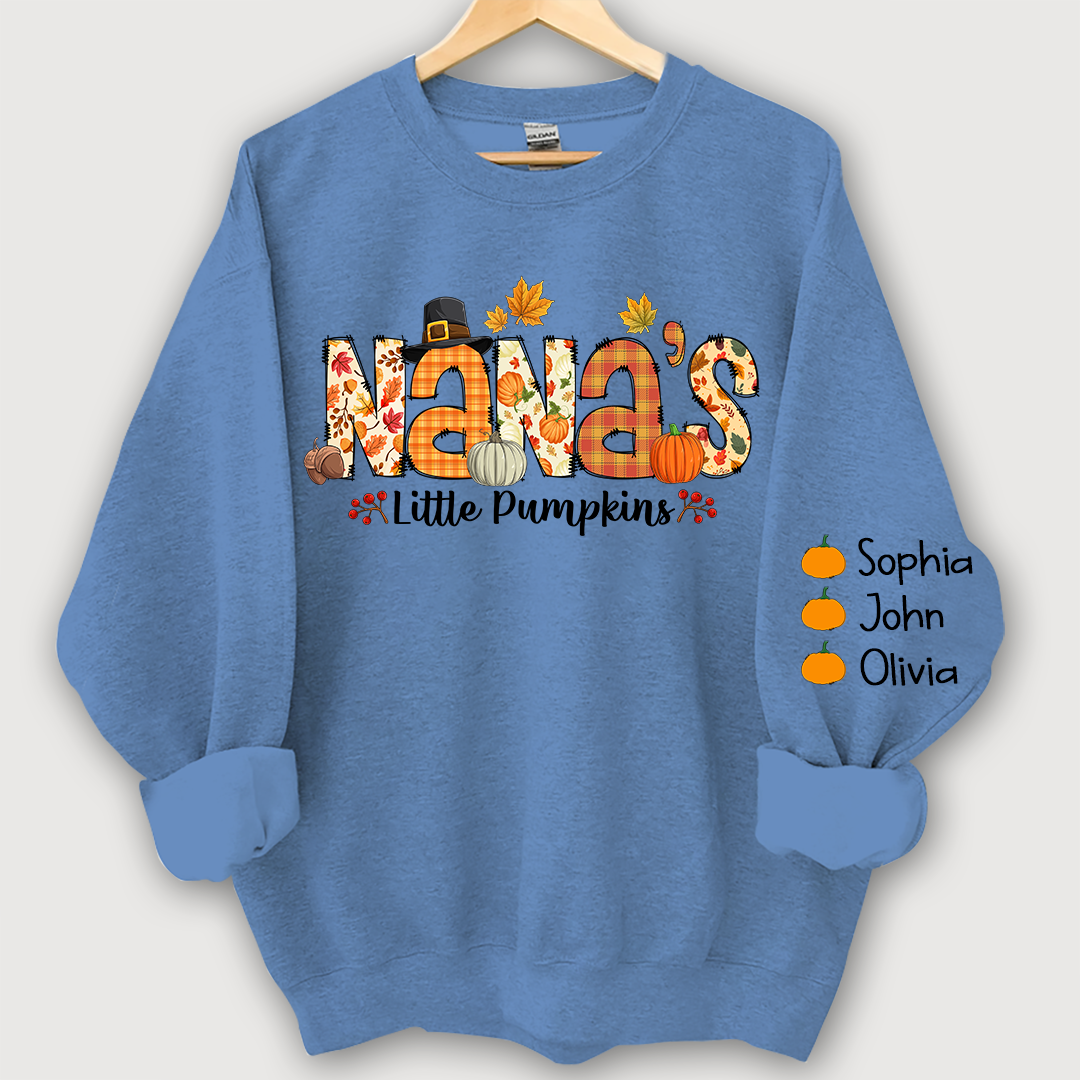 Lofaris Nana little pumpkins autumn And Grandkids Sweatshirt