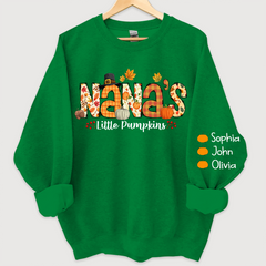 Lofaris Nana little pumpkins autumn And Grandkids Sweatshirt