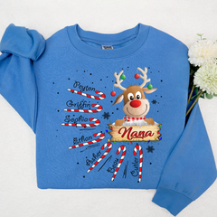 Lofaris Nana Reindeer Candy Cute Christmas Sweatshirt