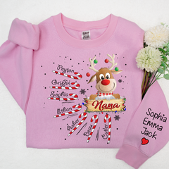Lofaris Nana Reindeer Candy Cute Christmas Sweatshirt