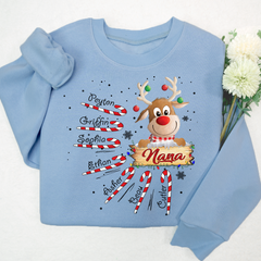 Lofaris Nana Reindeer Candy Cute Christmas Sweatshirt