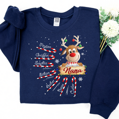Lofaris Nana Reindeer Candy Cute Christmas Sweatshirt