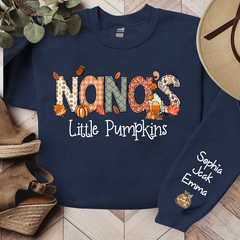 Lofaris Nanas Little Pumpkins Autumn Custom Name Sweatshirt