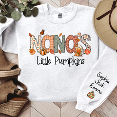 Lofaris Nanas Little Pumpkins Autumn Custom Name Sweatshirt