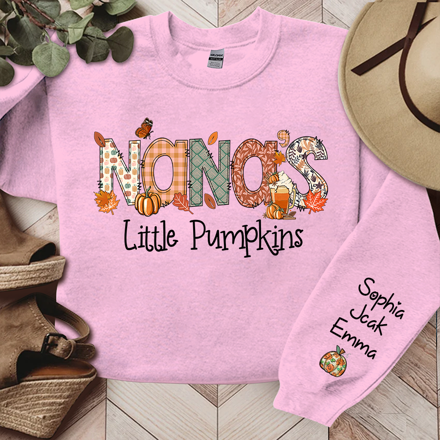Lofaris Nanas Little Pumpkins Autumn Custom Name Sweatshirt