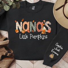 Lofaris Nanas Little Pumpkins Autumn Custom Name Sweatshirt