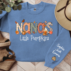 Lofaris Nanas Little Pumpkins Autumn Custom Name Sweatshirt