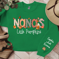 Lofaris Nanas Little Pumpkins Autumn Custom Name Sweatshirt