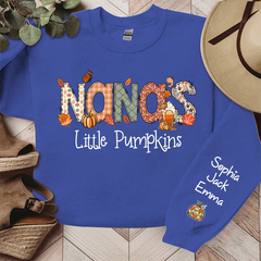 Lofaris Nanas Little Pumpkins Autumn Custom Name Sweatshirt