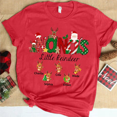 Lofaris Nanas Little Reindeer Christmas Customized T-Shirt