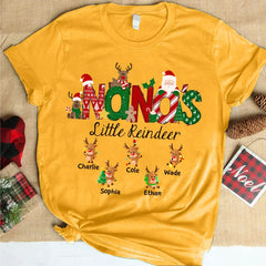 Lofaris Nanas Little Reindeer Christmas Customized T-Shirt