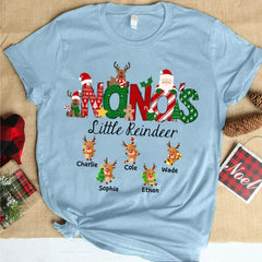 Lofaris Nanas Little Reindeer Christmas Customized T-Shirt