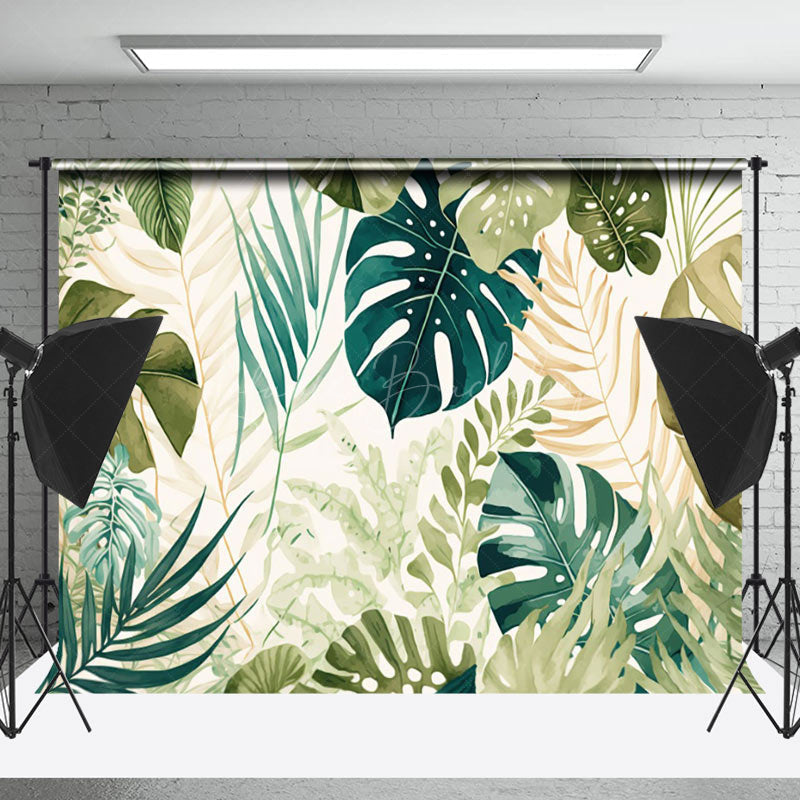 Lofaris Natural Monstera Spring Backdrop For Photo Booth