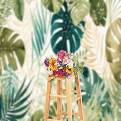 Lofaris Natural Monstera Spring Backdrop For Photo Booth