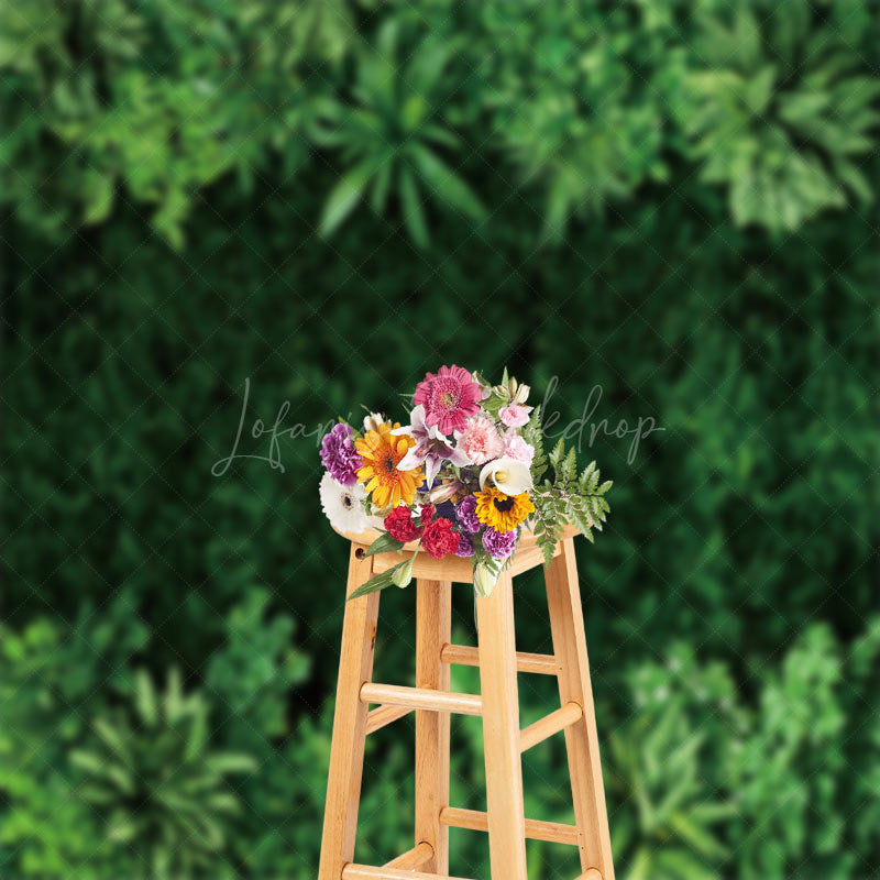 Lofaris Nature Green Plant Leaf Spring Photo Booth Backdrop