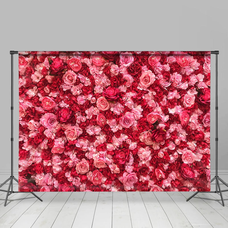 Lofaris Nature Red And Pink Floral Photo Studio Backdrop