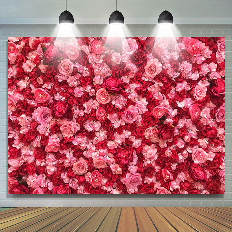 Lofaris Nature Red And Pink Floral Photo Studio Backdrop