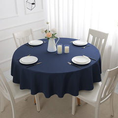 Lofaris Navy Blue 180 GSM Polyester Round Banquet Tablecloth