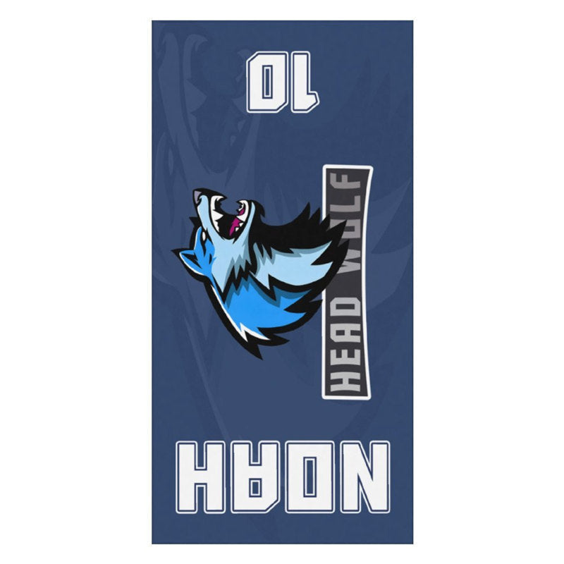 Lofaris Navy Blue Custom Name Beach Towel for Men