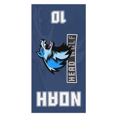 Lofaris Navy Blue Custom Name Beach Towel for Men