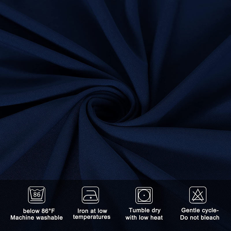 Lofaris Navy Blue Fitted Spandex Rectangle Banquet Table Cover