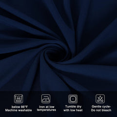 Lofaris Navy Blue Fitted Spandex Rectangle Banquet Table Cover