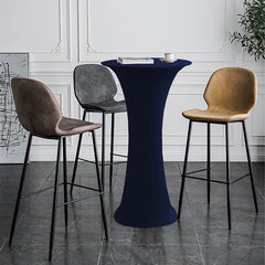 Lofaris Navy Blue High Top Round Spandex Cocktail Tablecloths