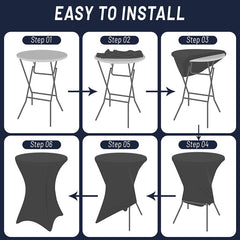 Lofaris Navy Blue Spandex Stretch Cocktail Banquet Tablecloths