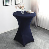 Lofaris Navy Blue Spandex Stretch Cocktail Banquet Tablecloths