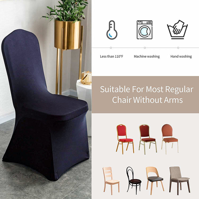 Lofaris Navy Blue Stretch Spandex Banquet Chair Slipcovers