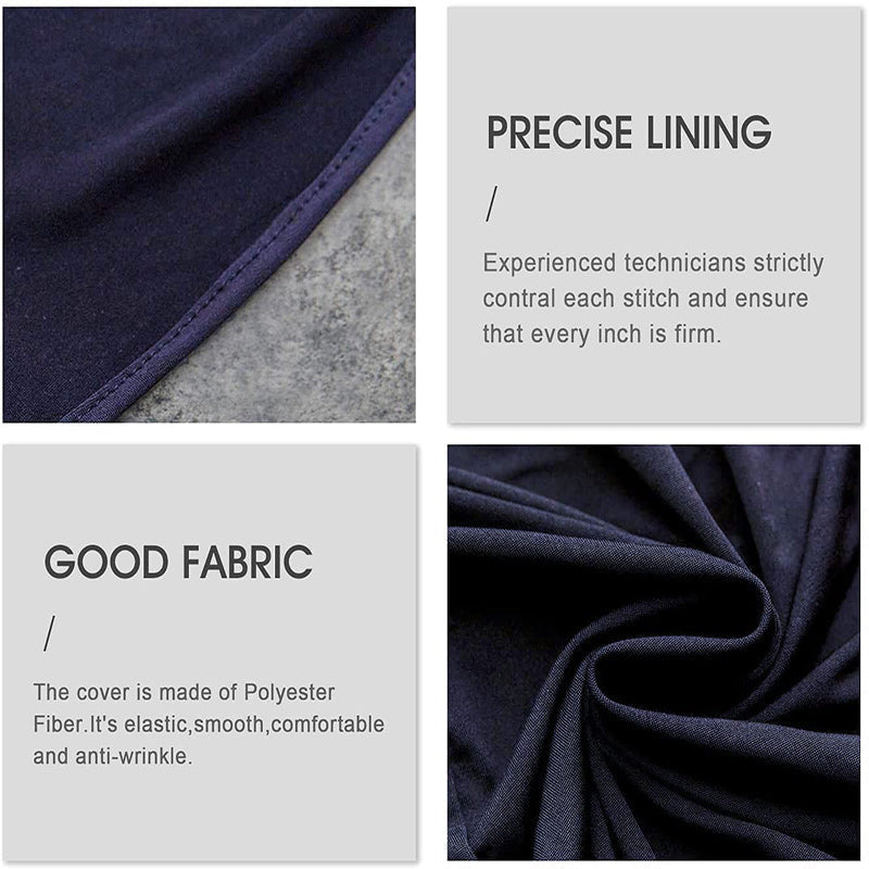 Lofaris Navy Blue Stretch Spandex Banquet Chair Slipcovers