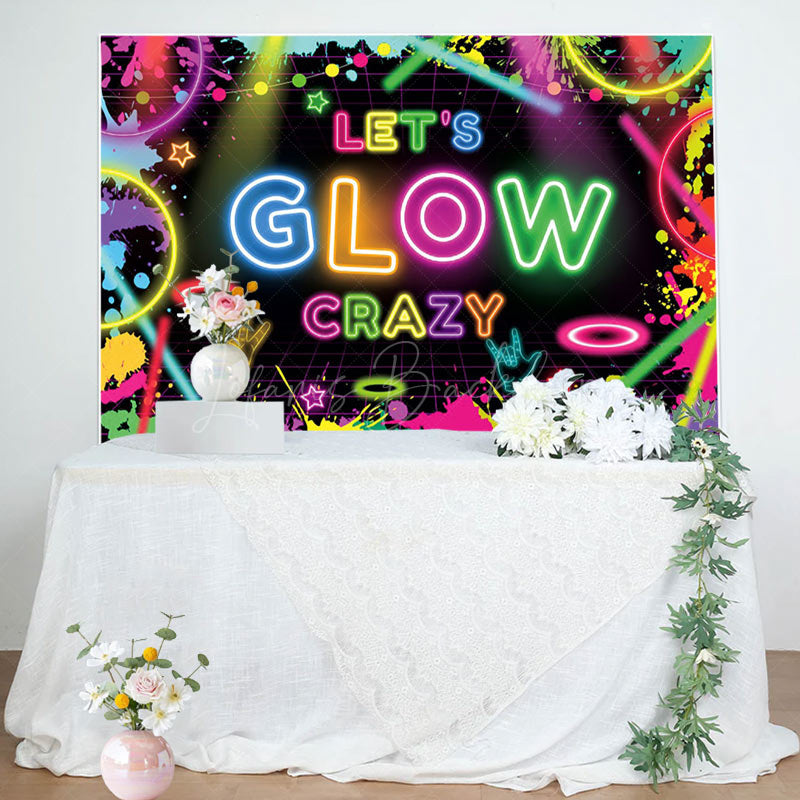 Lofaris Neon Graffiti Lets Glow Crazy Backdrop for Party