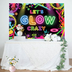 Lofaris Neon Graffiti Lets Glow Crazy Backdrop for Party