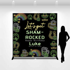 Lofaris Neon Shamrocked Custom St Patricks Day Backdrop