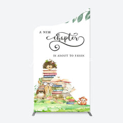 Lofaris New Chapter Books Animals Arch Baby Shower Backdrop
