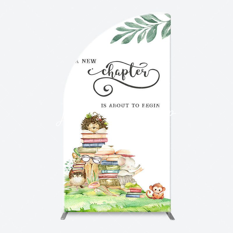Lofaris New Chapter Books Animals Arch Baby Shower Backdrop