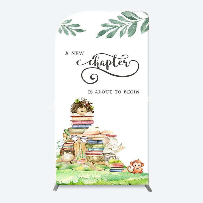 Lofaris New Chapter Books Animals Arch Baby Shower Backdrop