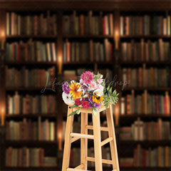 Lofaris Night Bookcase Retro Wall Backdrop For Photography