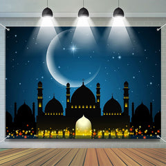 Lofaris Night Moon Shadow Palace Firefly Ramadan Backdrop