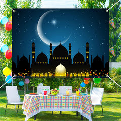 Lofaris Night Moon Shadow Palace Firefly Ramadan Backdrop